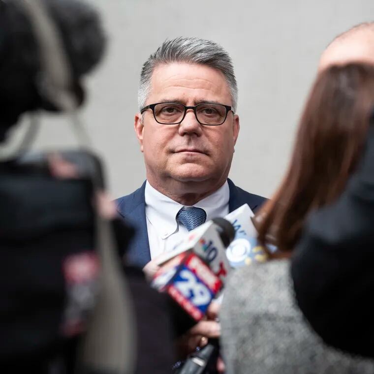 Former Philadelphia City Councilmember Bobby Henon leaves the federal courthouse in Philadelphia after his sentencing on bribery charges in March 2023.