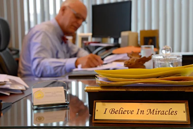 Don Guardian, mayor of Atlantic City, at his desk July 23, 2014. (CLEM MURRAY/Staff Photographer)