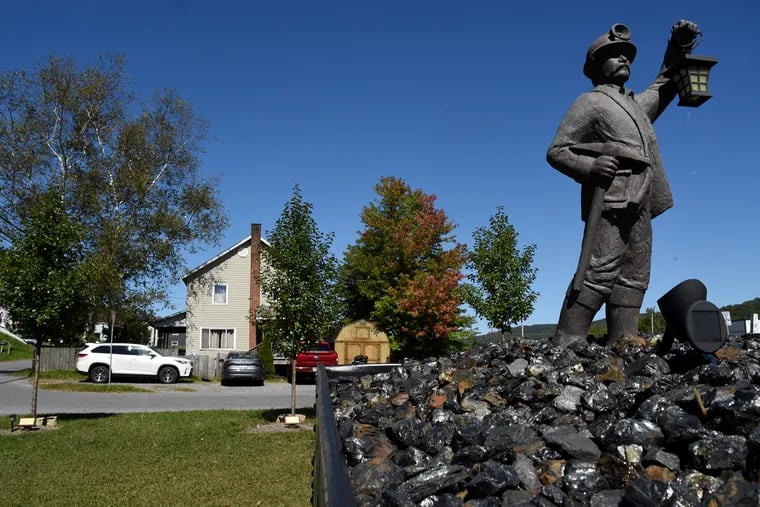 The Miners Memorial in Nanty Glo, a small town in Pennsylvania's Cambria County. The county was one of dozens in rural Pennsylvania where Donald Trump won more votes in 2016 than previous Republican presidential candidates, helping fuel his razor-thin, 44,000-vote victory over Hillary Clinton. Even a marginally better performance by Biden could have big implications in a swing state that could decide the 2020 election.