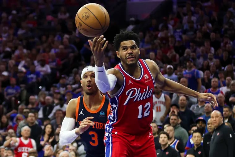 Sixers forward Tobias Harris has struggled to score in this playoff series against the Knicks.