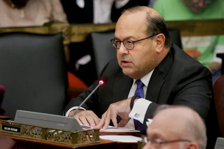 Councilmember Allan Domb introduced three bills Thursday to overhaul the city’s business tax code, a week before Mayor Jim Kenney is set to propose a budget for the next fiscal year.