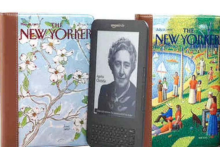 M-Edge's Kindle jackets featuring New Yorker magazine covers are a fashionable fix.