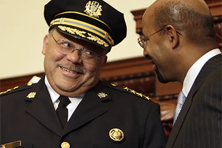 Police commissioner Charles Ramsey and Mayor Michael Nutter were thrust into the national spotlight after the Sgt. Stephen Liczbinski shooting and a videotaped beating by police officers. (David Maialetti/Daily News)