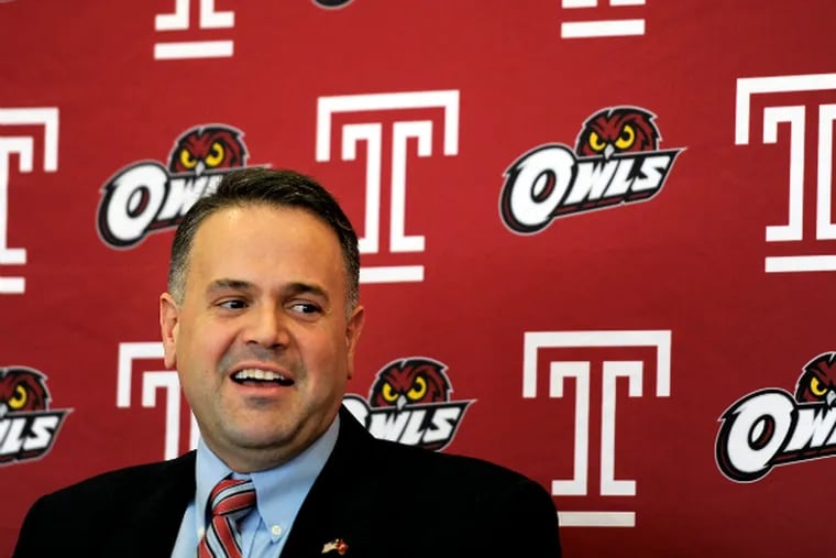 Temple coach Matt Rhule talks about his success for the school's signing day. (Tom Gralish/Staff Photographer)