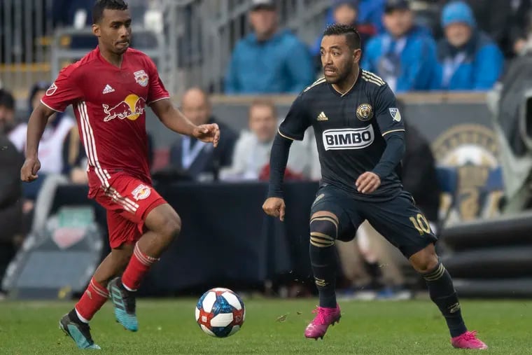 After helping the Union get their first-ever playoff win, Marco Fabián (right) is relishing facing Atlanta United's unmatched combination of talent on the field and atmosphere in the stands.