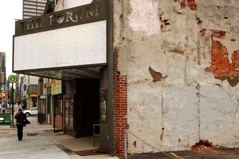File photo: The closed Forum Theater on Market Street near 22nd Street. ( MICHAEL S. WIRTZ / STAFF PHOTOGRAPHER ).