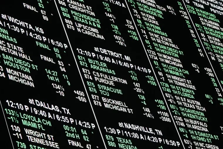 A board at the Westgate Superbook displays odds during the NCAA tournament. Monday’s ruling means you could start placing bets in states all around the country soon.