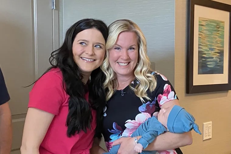 Chelsea Jovanovich (left) received a uterus transplant from donor Cheryl Cichonski-Urban (right) as part of a clinical trial at Penn Medicine. The two became friends after getting to know one another after the February 2020 procedure.