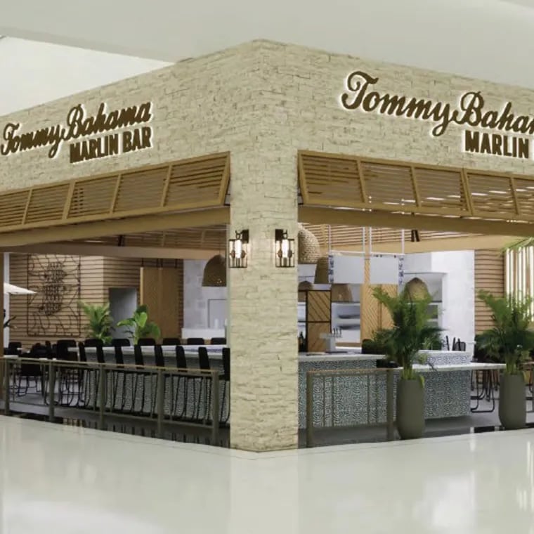 Rendering of the Tommy Bahama Marlin Bar being built at King of Prussia Mall.