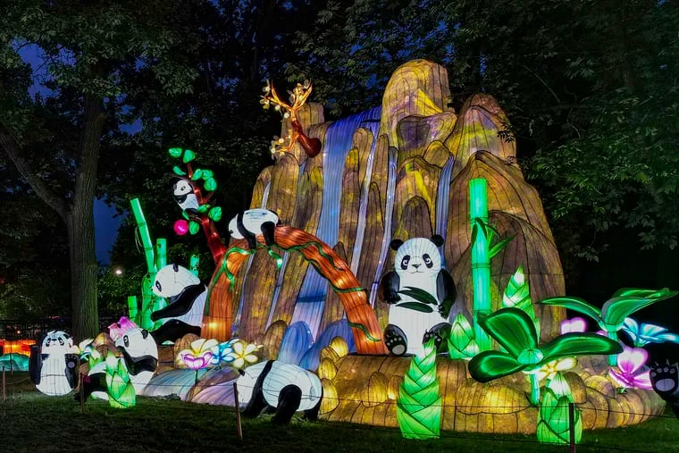 Panda Paradise is one of the attractions at the Philadelphia Chinese Lantern Festival in Franklin Square, through Aug. 13.