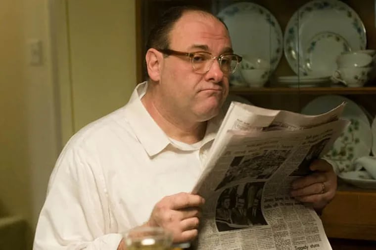 SRANOT -- In this film image released by Paramount Vantage shows James Gandolfini, as Pat, in a scene from "Not Fade Away." (AP Photo/Paramount Vantage)