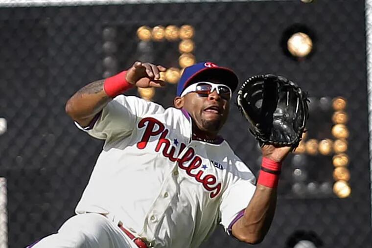 Philadelphia Phillies' Marlon Byrd. (AP Photo/Laurence Kesterson)