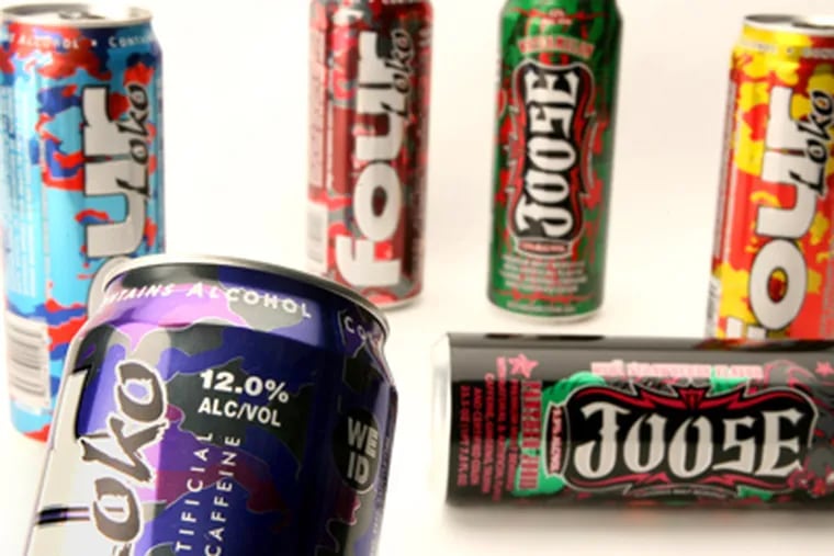 Joose, Four Loko in different flavors. They taste like soda; alcohol content is 9.9 to 12%. (Charles Fox / Staff Photographer)