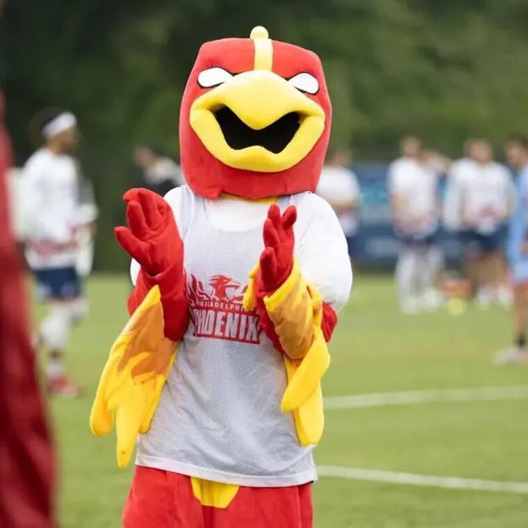 The Philadelphia Phoenix's newest mascot, Birdy McBirdFace.