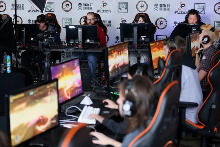 Esports are popular around the world. Here, teams compete during the Fusion University Hometown Hero competition in Philadelphia on Feb. 17, 2018.