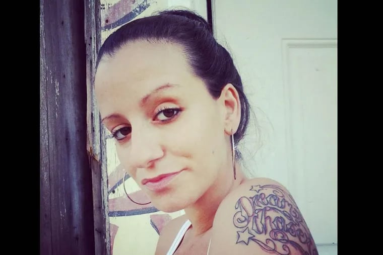 Megan Doto, 26, in a Facebook photo. Neighbors identified Doto as the pregnant woman who died yesterday when a stray bullet from a shooting about a block from where she was sitting on Adams Avenue near Griscom Street in Frankford. (Facebook photo)