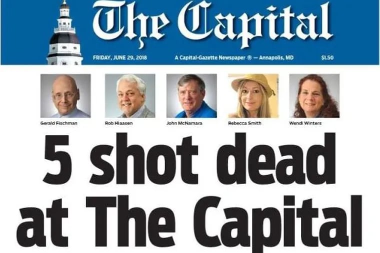 Front Page of the Capital newspaper on Friday, June. 29, 2018.