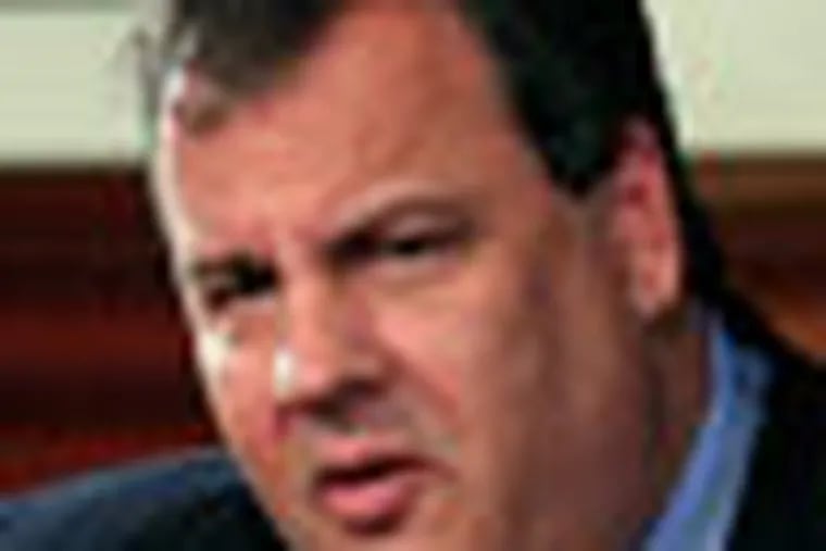 New Jersey Gov. Chris Christie reacts to a question in Trenton, N.J., Thursday, May 31, 2012, after Democrats rejected his nomination of a gay black Republican mayor to the state Supreme Court. Morris County Mayor Bruce Harris was turned down by a vote of 7 to 6 after a four-hour hearing. It's the same margin by which another Christie nominee, First Assistant Attorney General Phillip Kwon, was voted down two months ago. (AP Photo/Mel Evans)