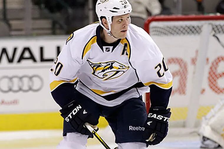 The Flyers will inquire about Nashville's Ryan Suter, a source tells the Inquirer. (Tony Gutierrez/AP file photo)