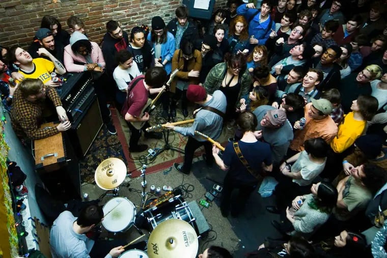 Philadelphia band Clique at a stage-free DIY show. The band will perform Sunday at Kung Fu Necktie as part of the Kat Kat Phest.