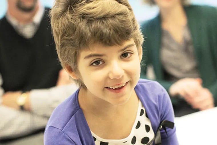 Emily Whitehead, 7, was the first child to receive gene therapy for leukemia at CHOP.  (Photo courtesy of The Children's Hospital of Philadelphia)