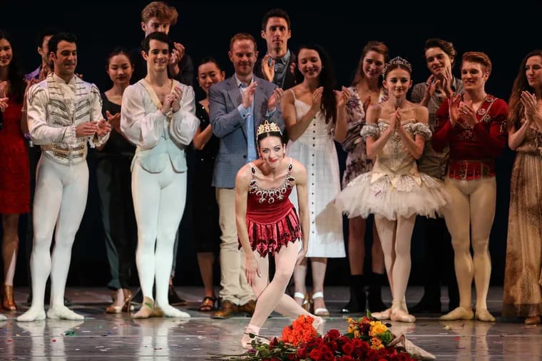 Amy Aldridge is retiring from Pennsylvania Ballet this afternoon here her final performance her final bow, the flowers, the ovations. Sunday, May 14, 2017.   STEVEN M. FALK / Staff Photographer