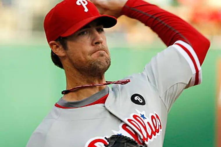 Cole Hamels allowed one run off of one hit in eight innings on Friday against the Pirates. (Gene J. Puskar/AP Photo)