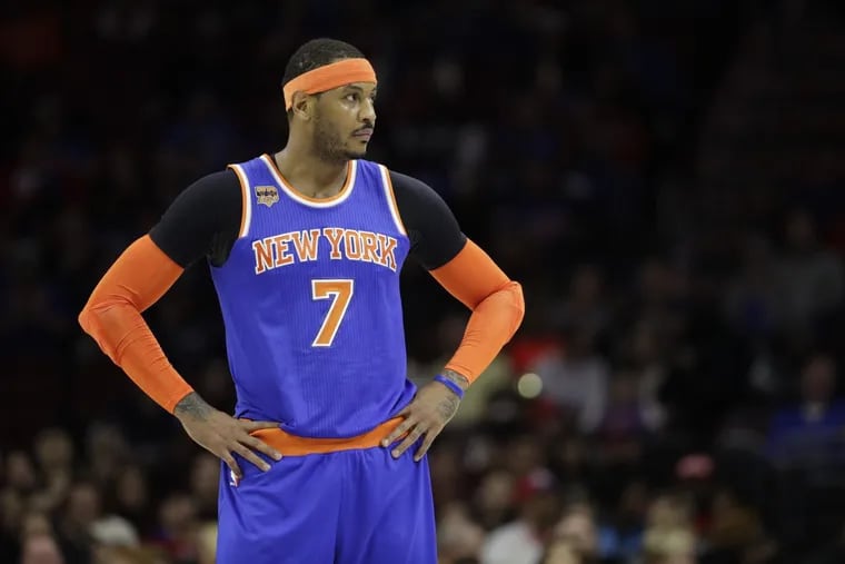 Carmelo Anthony, so far, has indicated he would accept a trade to only Cleveland or Houston