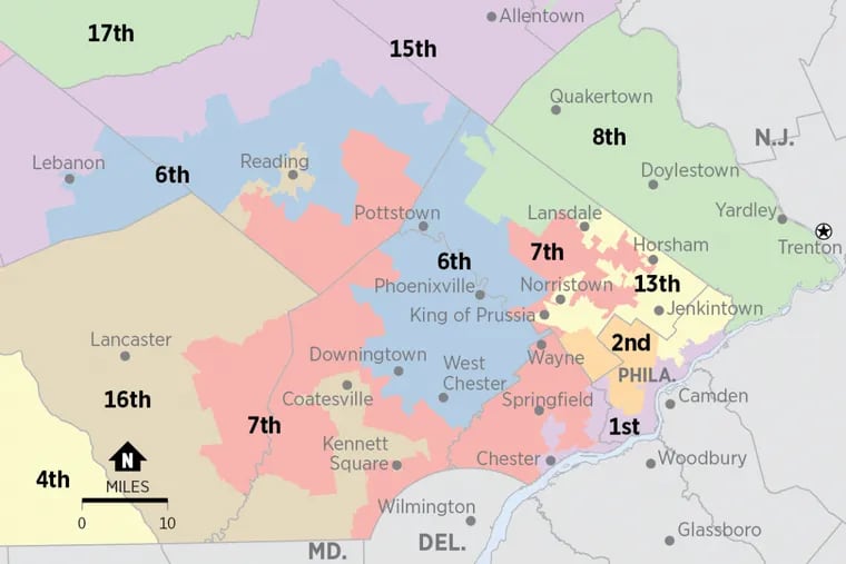 Congressional districts in Southeastern Pennsylvania were among the ones that West Chester University political science professor John Kennedy described as dividing “communities of interest.”