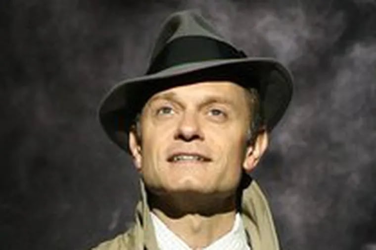 In the show within a show, David Hyde Pierce is a detective trying to solve an on-stage murder.