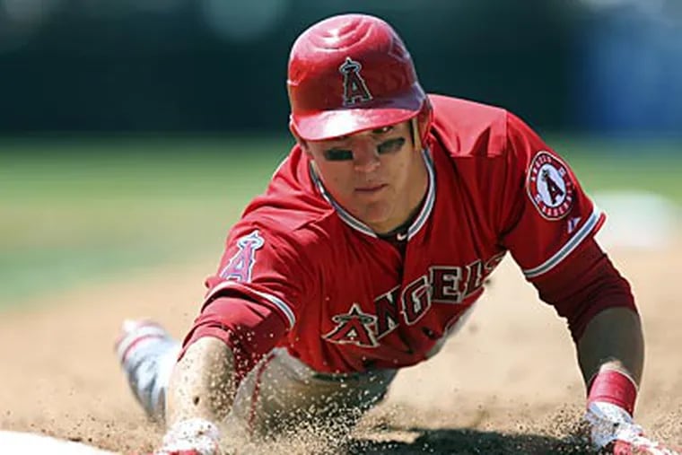 Mike Trout unanimously won the American League Rookie of the Year on Monday, Nov. 12. (AP Photo/Jack Dempsey, File)