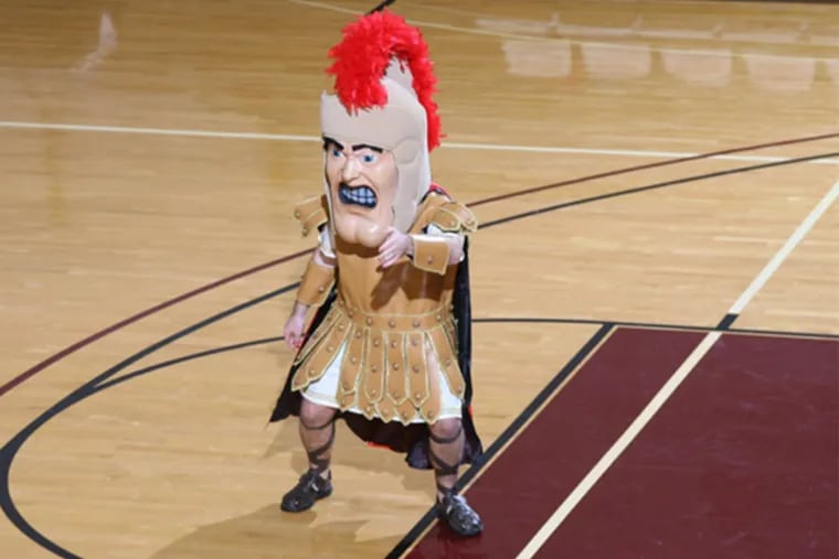 Alvernia University’s former Crusader mascot. AU is now the Golden Wolves.