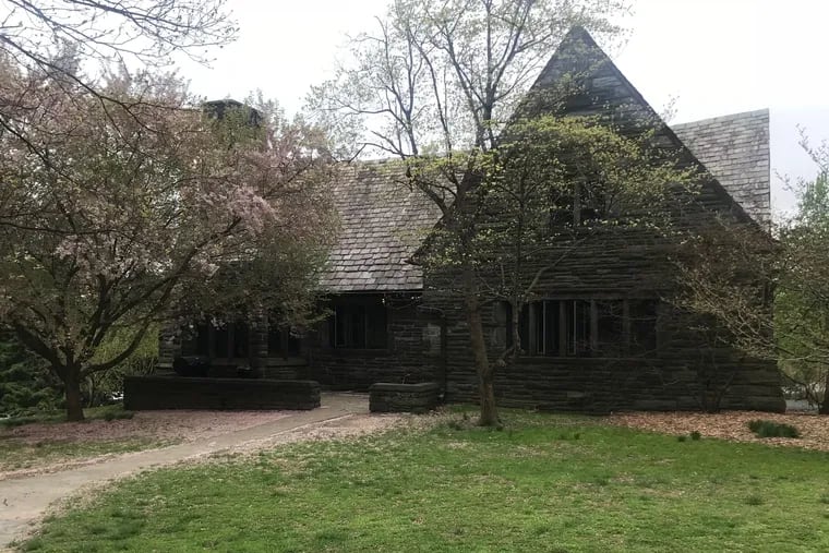 The Phi Psi fraternity house at Swarthmore College in April 2019.
