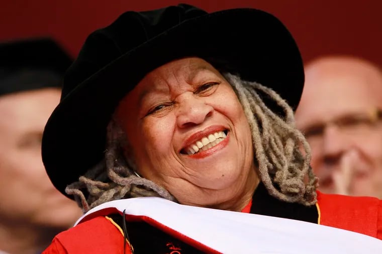 Pulitzer and Nobel Prize-winning author Toni Morrison smiles after delivering a speech during the Rutgers University commencement ceremony, Sunday, May 15, 2011, in Piscataway, N.J.