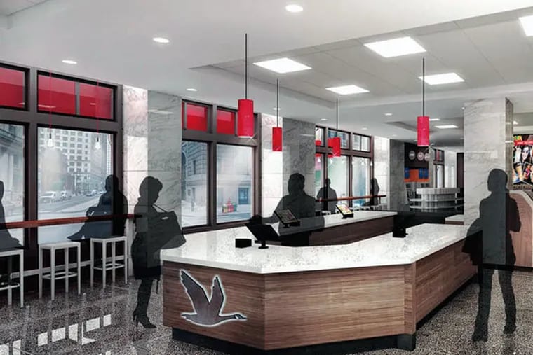 Among the features of the new Wawa will be a place to sit and eat at a counter along the window.