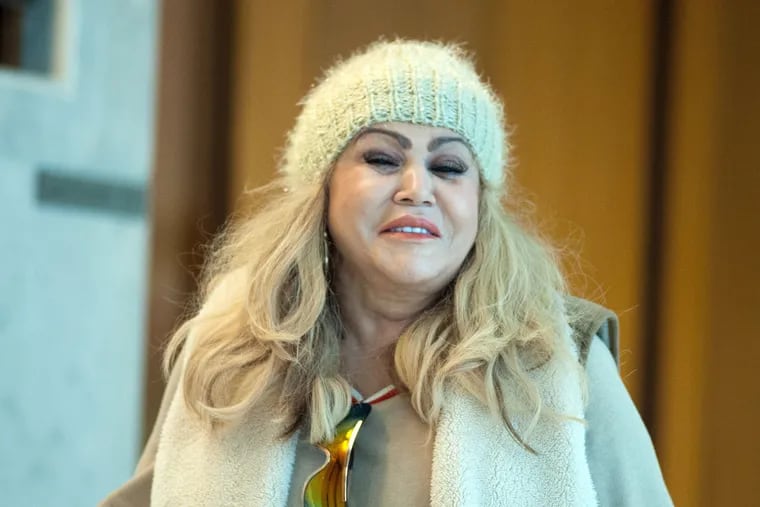 Bucks County socialite Claire Risoldi returns to court after a break on first day of witness testimony in her insurance fraud trial Wednesday, Jan. 16, 2019, at Bucks County Justice Center in Doylestown, Pa. ( WILLIAM THOMAS CAIN )