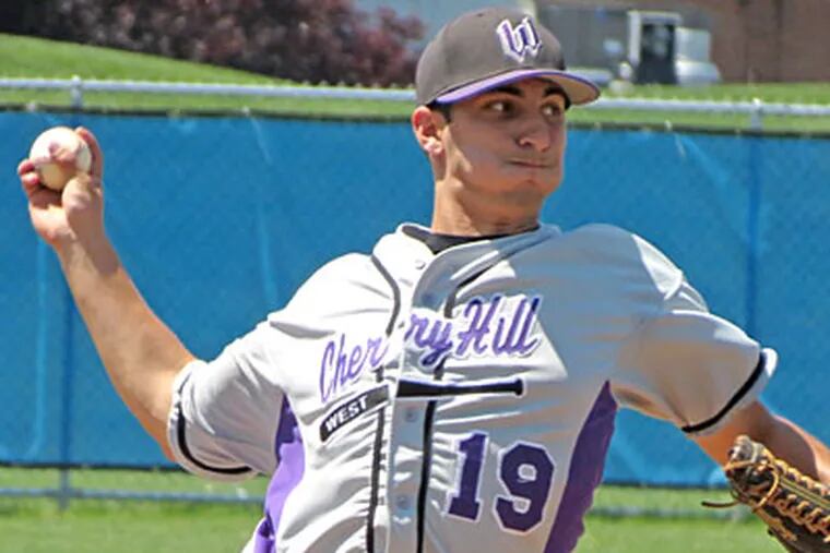 "Every time I go out there on the mound, I feel like I'm a No. 1," Cherry Hill West senior Andrew Fisher said. (Marc Narducci/Staff)