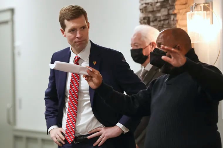 U.S. Rep. Conor Lamb (D., Pa.) (left) earlier this month.