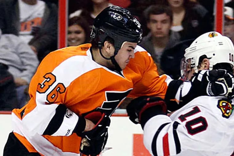 Zac Rinaldo has been docked over $10,000 for various offenses this season. (Yong Kim/Staff file photo)