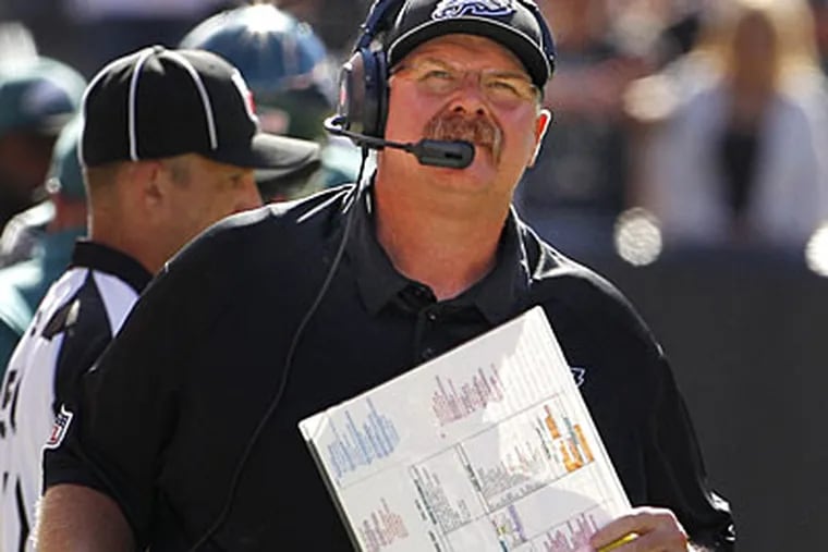 Andy Reid holds a 13-0 record after a bye week since becoming Eagles head coach. (Ron Cortes/Staff Photographer)