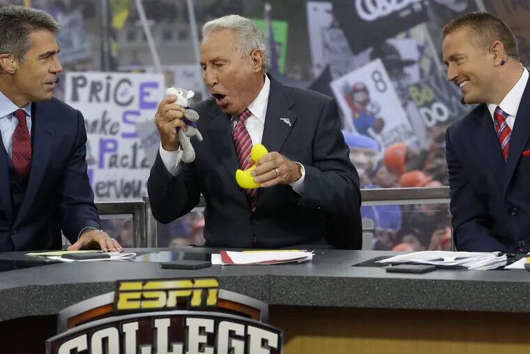ESPN College GameDay host Lee Corso, and the rest  of the crew was at Penn State Saturday morning.