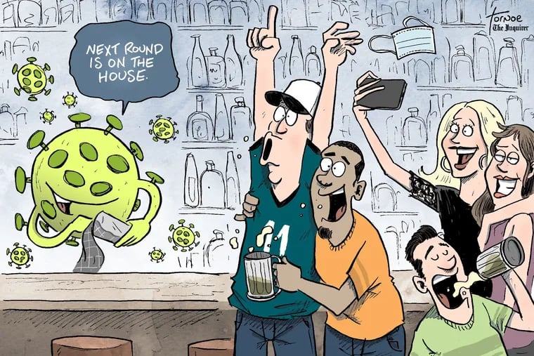 Rob Tornoe's coronavirus cartoon for Friday, July 3, 2020.