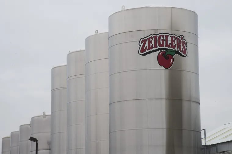 Zeigler s apple cider plant in Hatfield Township, Montgomery County. Mexico said last week it will impose tariffs on U.S. apple imports and other products. Canada and Europe also plan to boost fees on U.S. products in retaliation for President Trump s 25 percent steel imports tariff 