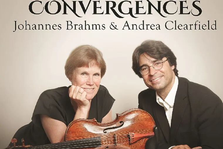 "Convergences: Johannes Brahms & Andrea Clearfield" features Barbara Westphal on viola and  Christian Ruvolo on piano.