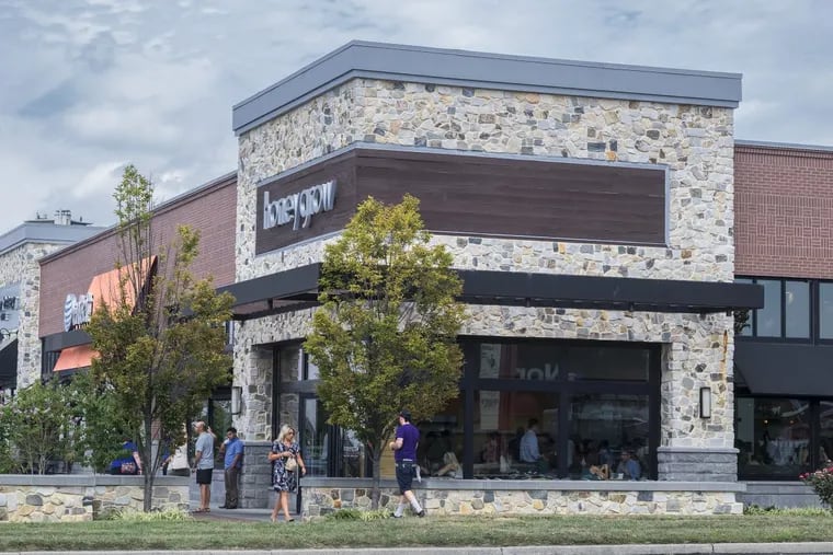 An exterior view of Honeygrow in the Bala Cynwyd Shopping Center, 109 East Cityline.
