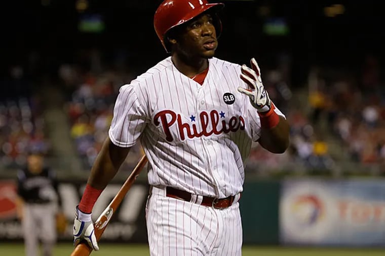 Philadelphia Phillies' Maikel Franco in action  during a baseball game against the Colorado Rockies, Friday, May 29, 2015, in Philadelphia. (Matt Slocum/AP)