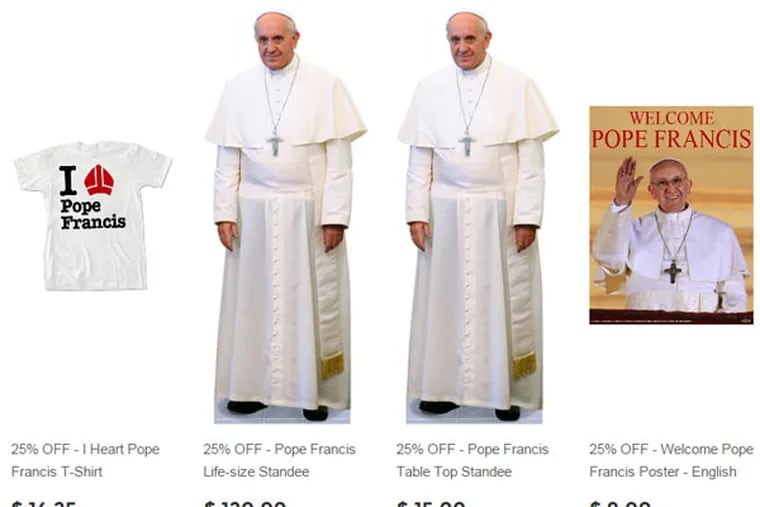 For $120, you can own a "life-size standee" of Pope Francis.