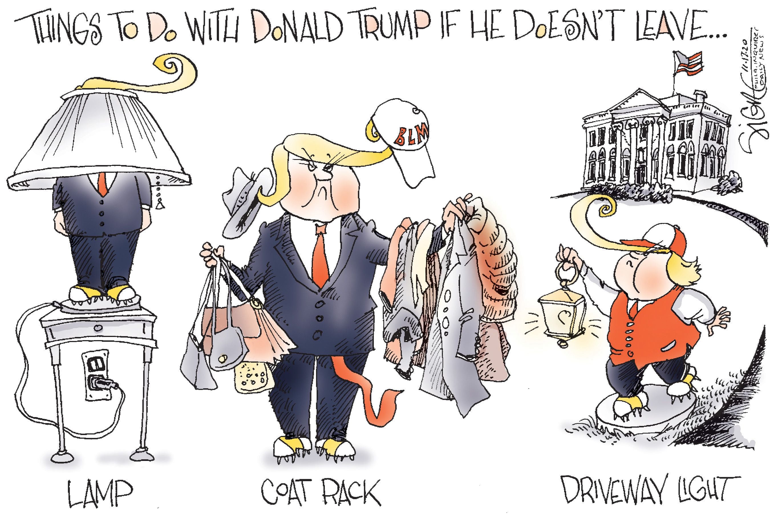 Political Cartoon: Post-election White House jobs for Donald Trump