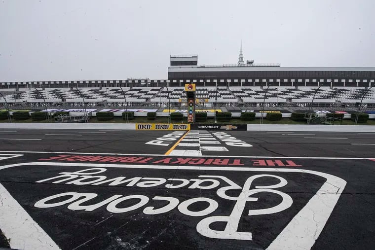 Pocono Raceway's is shown on Monday in Long Pond, Pa.
