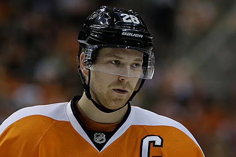 If the Flyers are grading the first season of his captaincy, Claude Giroux passed with flying colors. (Matt Slocum/AP)